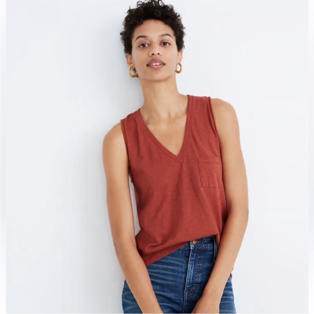 Madewell Rust Sleeveless Top